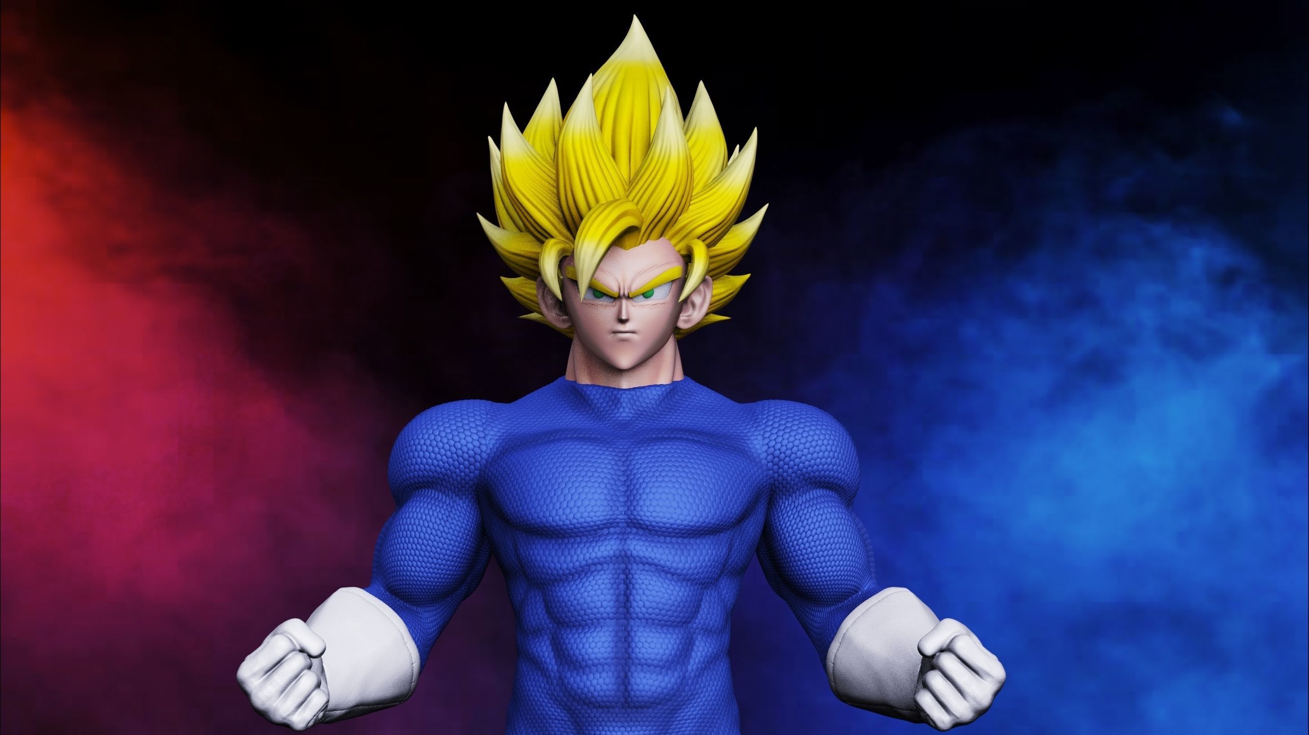 Goku ss2 3D print model_3