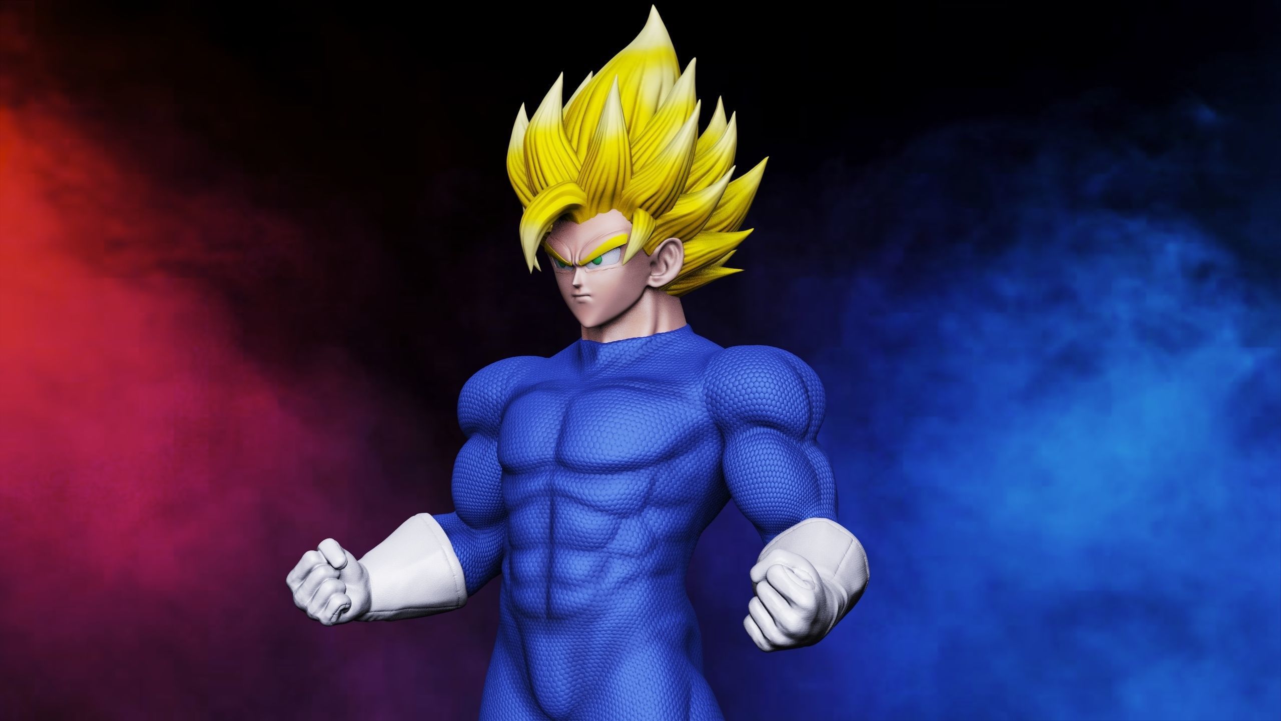 Goku ss2 3D print model_2