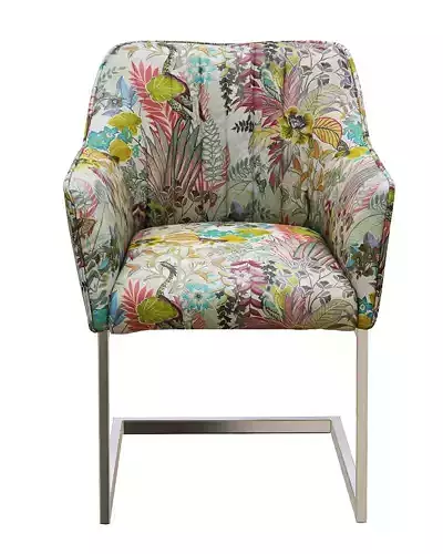 Dining chair fabric and metal
