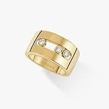 YD270 person diamond band ring gold 3D print model
