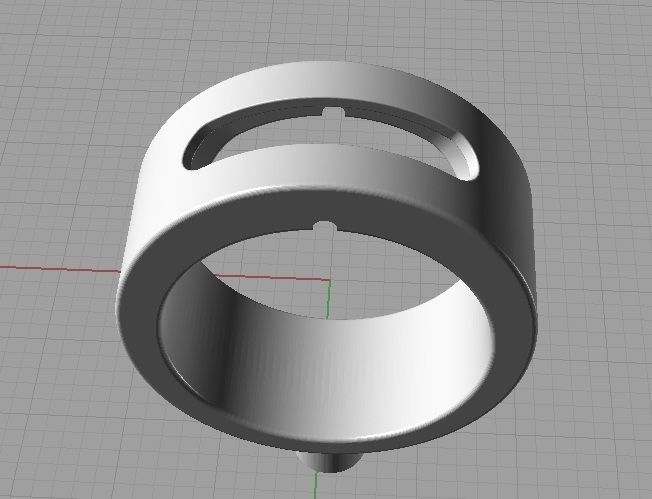 YD270 person diamond band ring gold 3D print model_8