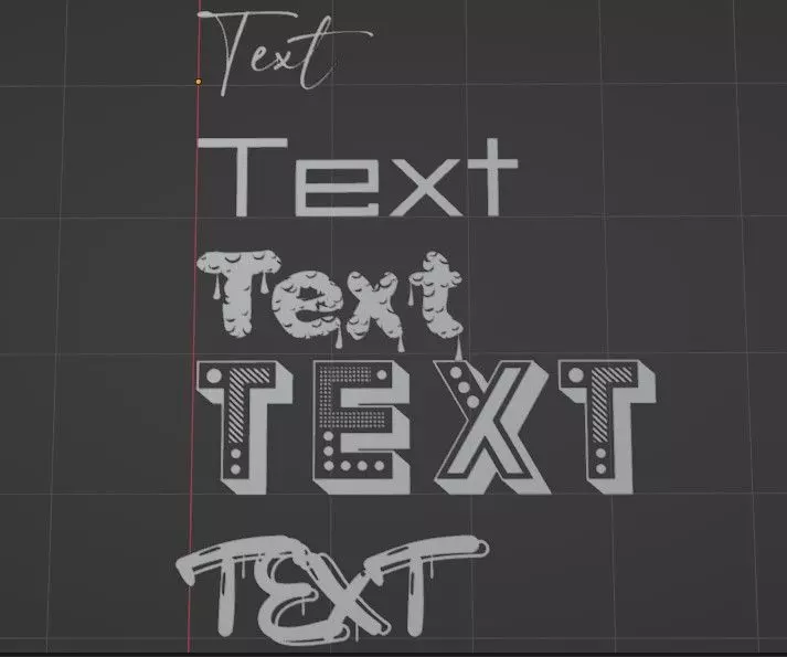 10 Amazing font text 3D model