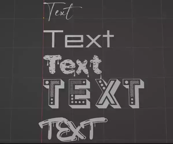 10 Amazing font text  3D model