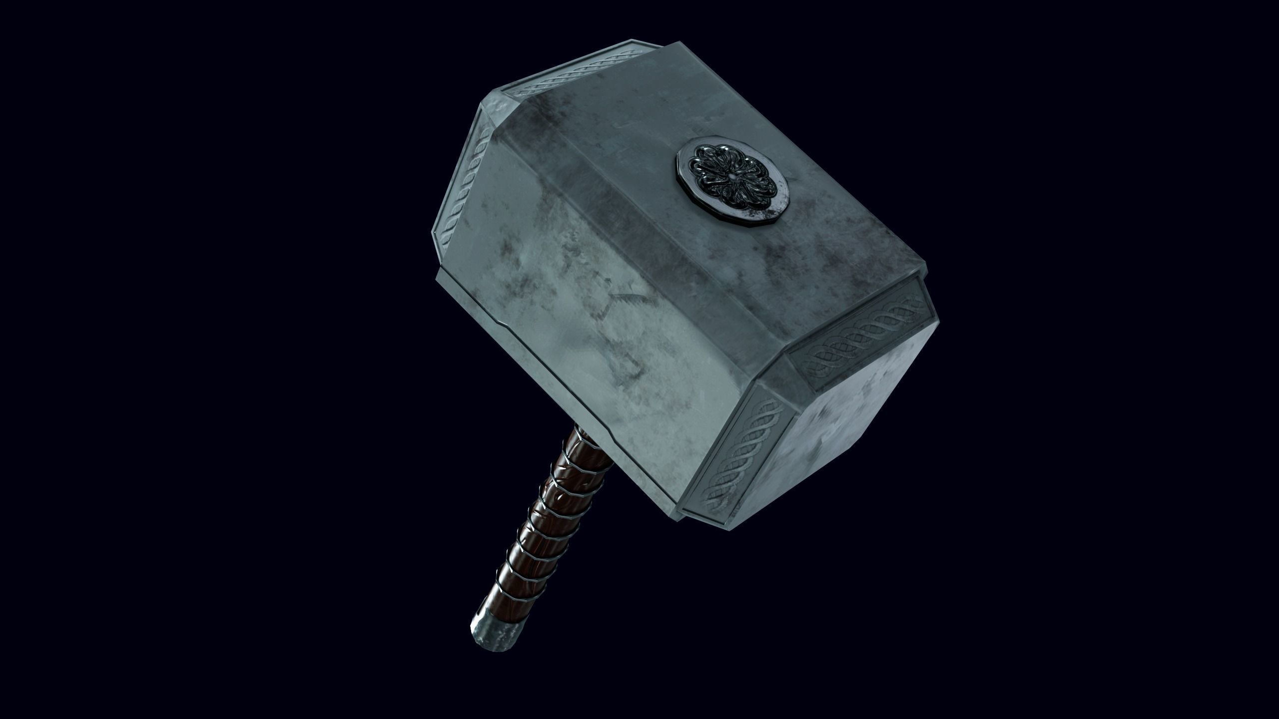 Mjolnir Hammer Free low-poly 3D model_3