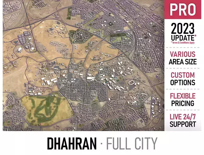 Dhahran Low-poly 3D model