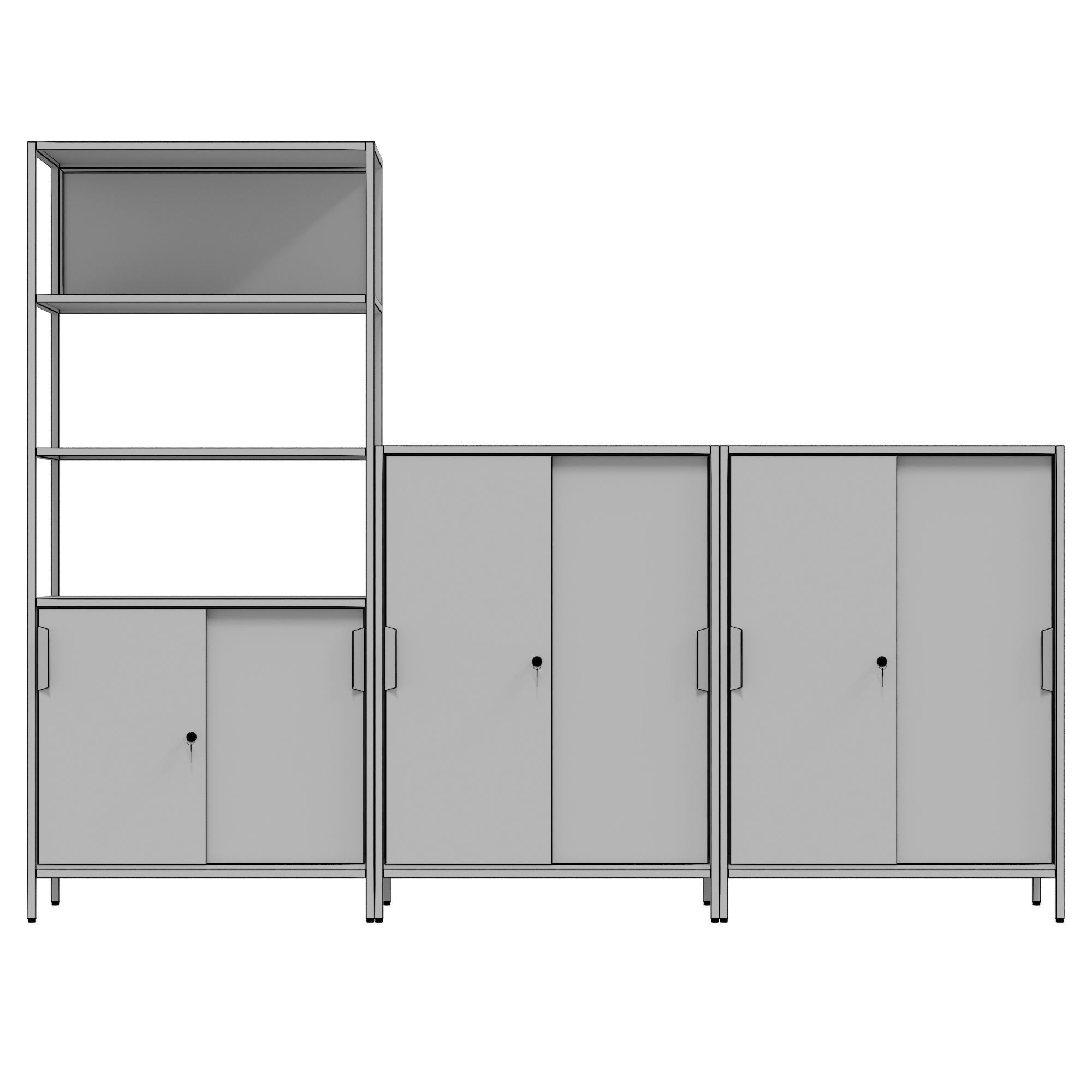 IKEA - TROTTEN Cabinet combination 3D model_6