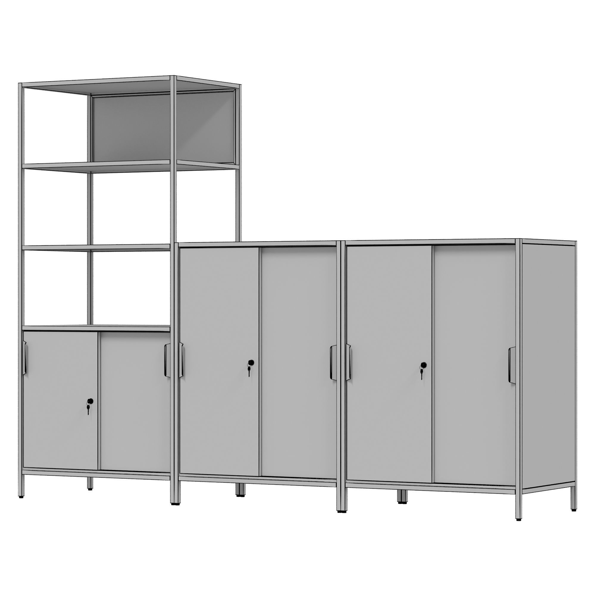 IKEA - TROTTEN Cabinet combination 3D model_7