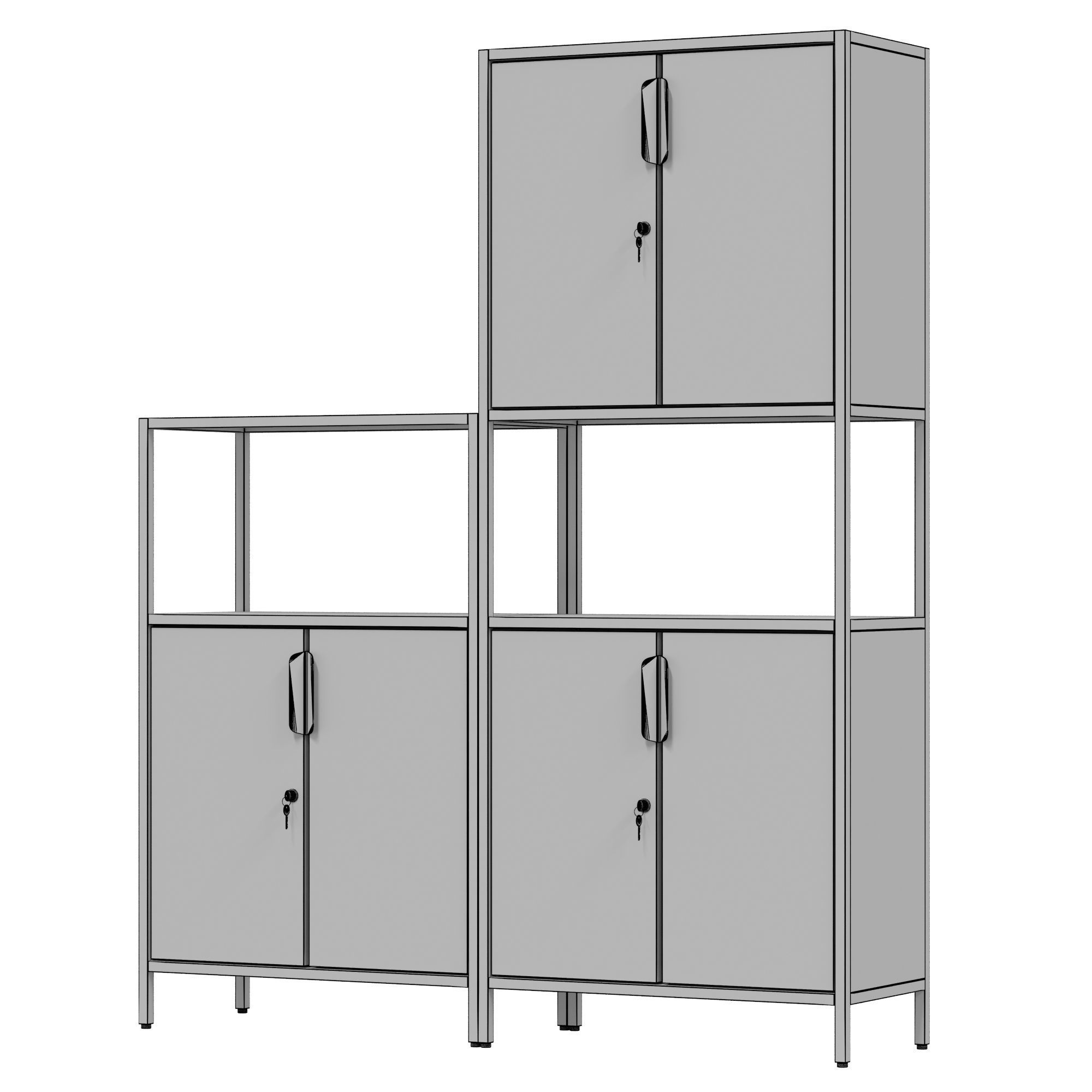 IKEA - TROTTEN Cabinet combination 3D model_6