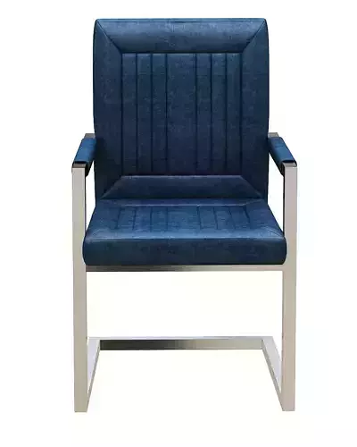 Dining chair leather and metal