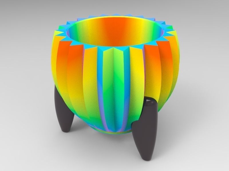 Christmas flower pot vase UPDATE 3D print model_4