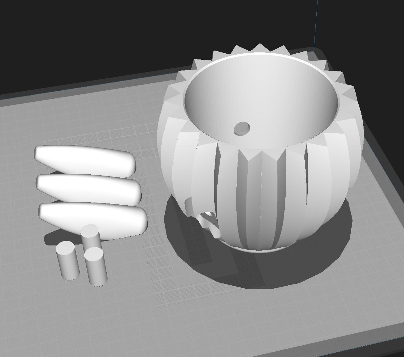 Christmas flower pot vase UPDATE 3D print model_3