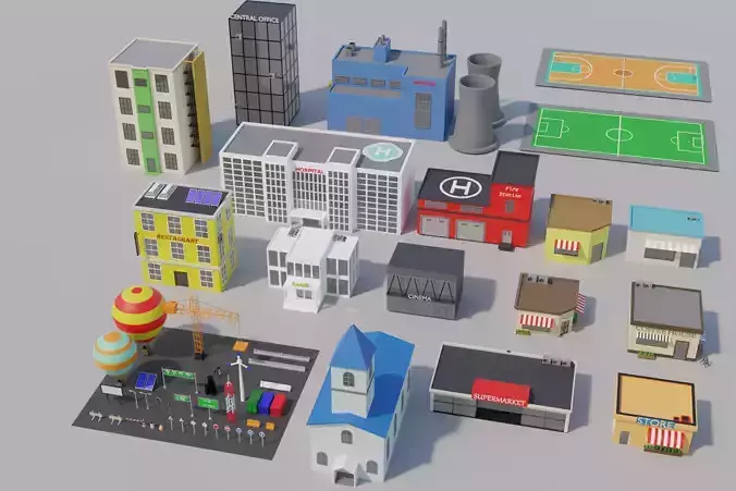 Low poly City Pack