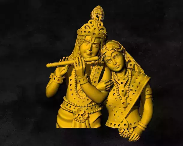 radha krishna locket