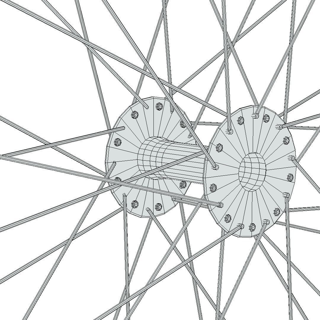 Old Bicycle Wheel 3D model_5