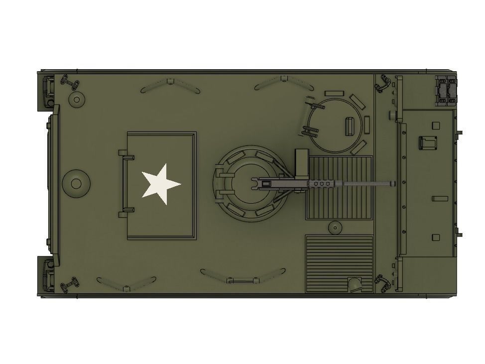 Armored vehicle M113 APC  - STL files- vietnam war era  3D print model_8