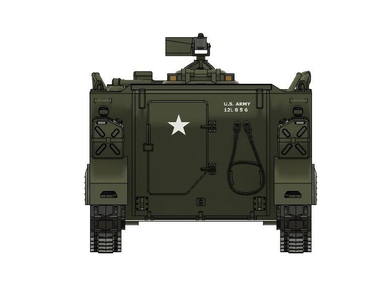 Armored vehicle M113 APC  - STL files- vietnam war era  3D print model_5