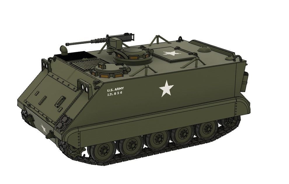 Armored vehicle M113 APC  - STL files- vietnam war era  3D print model_9