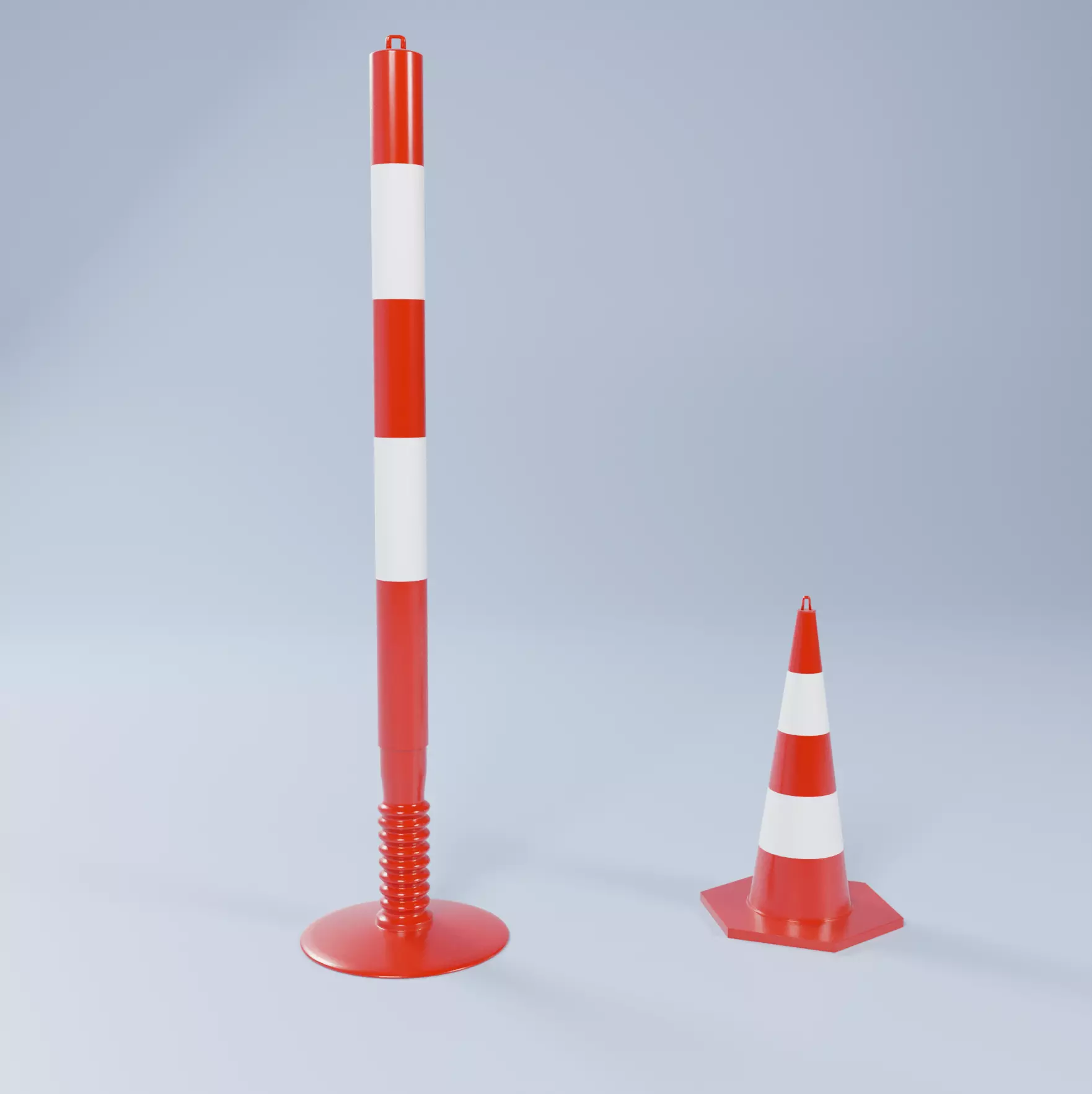 Road Obstacles 3D Model Free low-poly 3D model