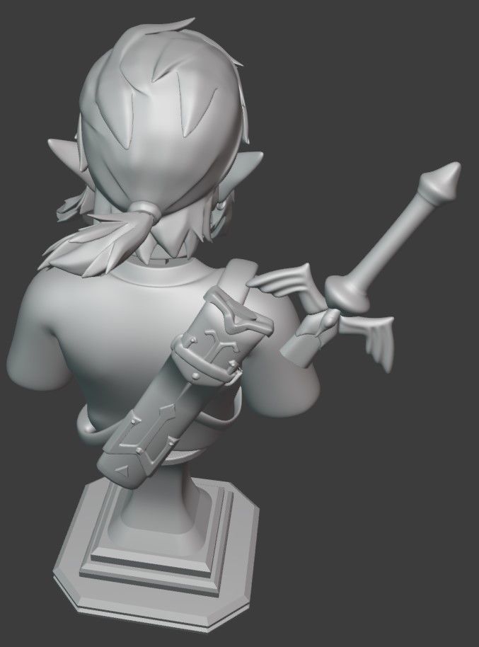 Link BOTW Printable Bust 3D print model_2