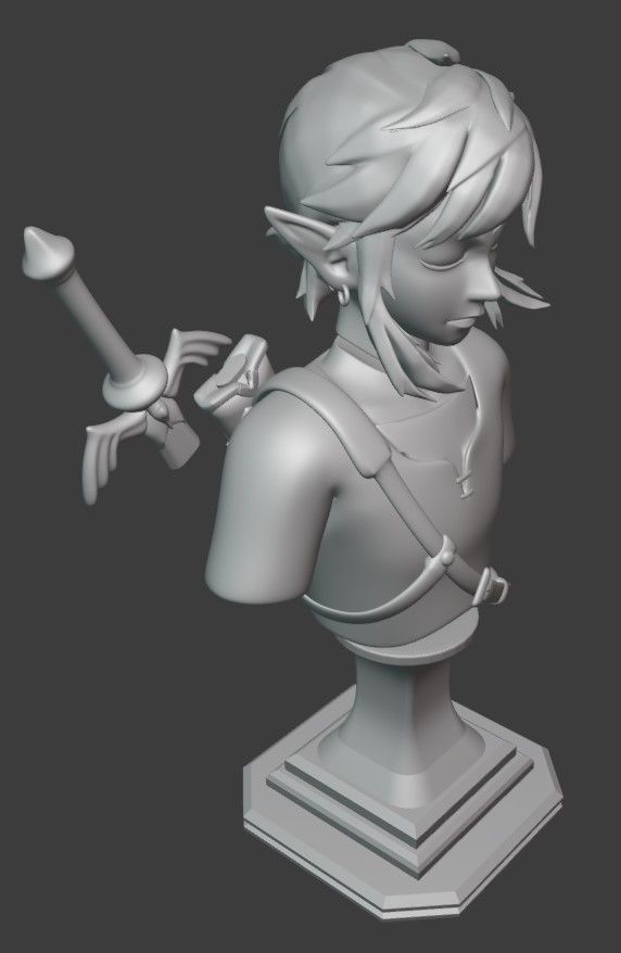 Link BOTW Printable Bust 3D print model_1
