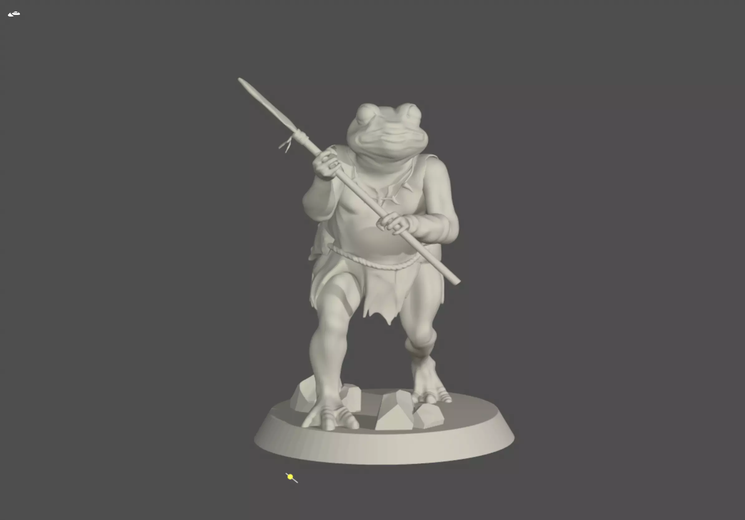 Bullywug with spear Free 3D print model