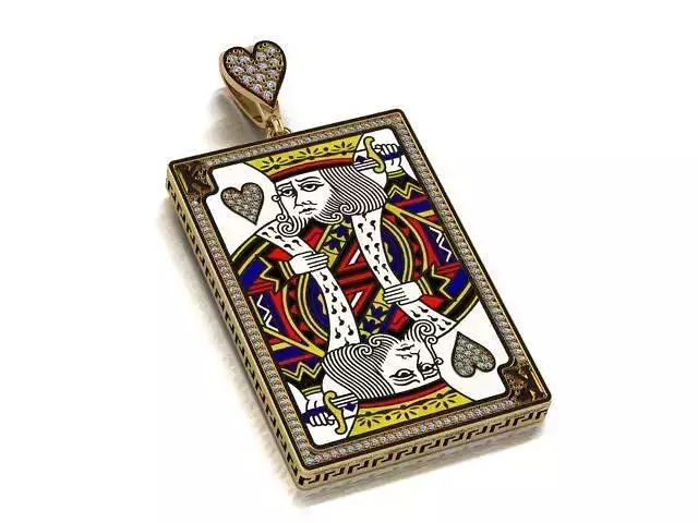 king heart pendant 3D print model