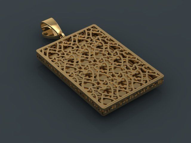 king heart pendant 3D print model_21