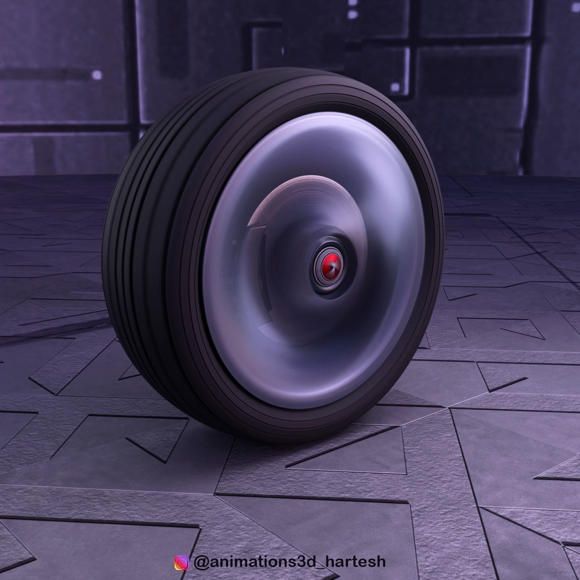 Car Wheel 3D model_5