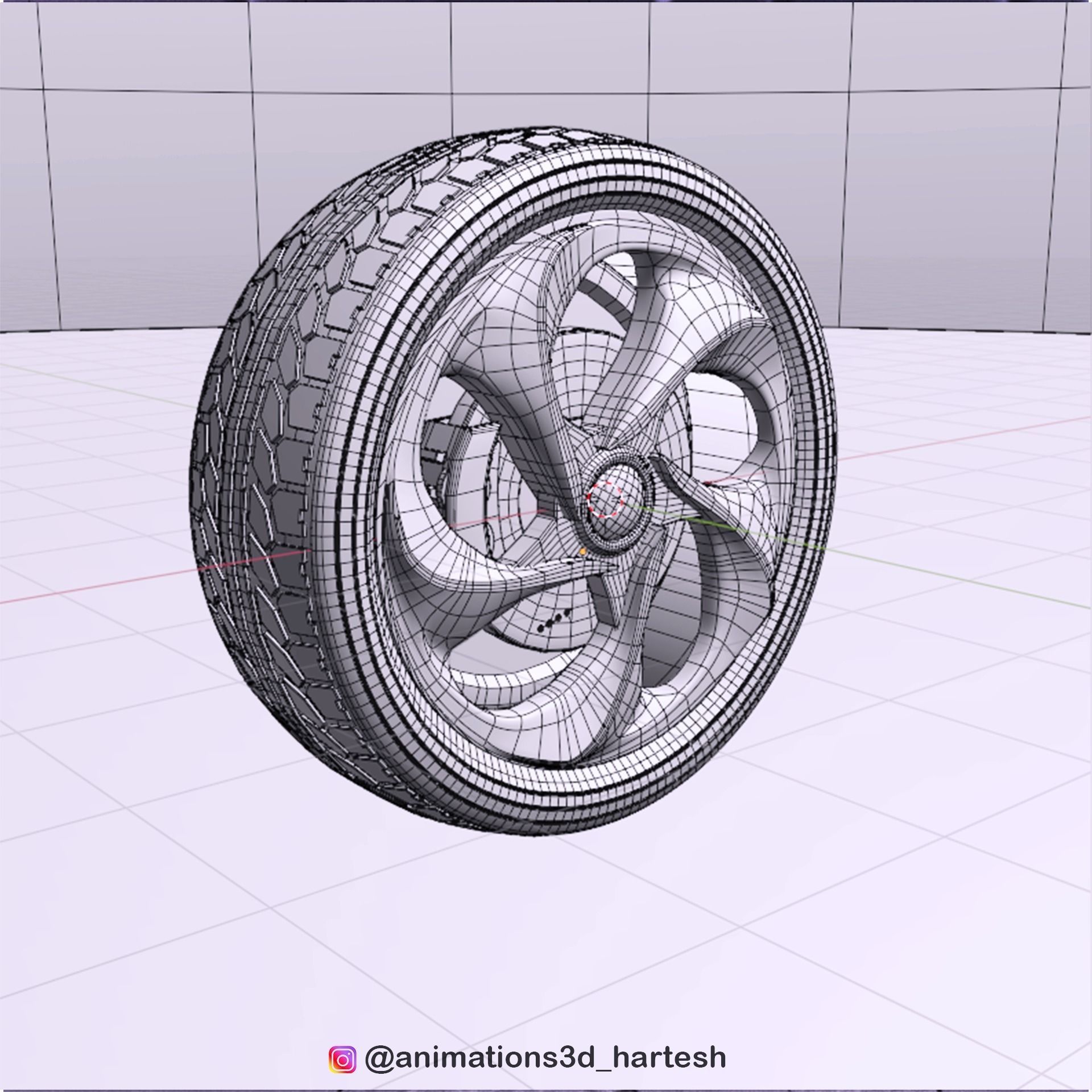 Car Wheel 3D model_9