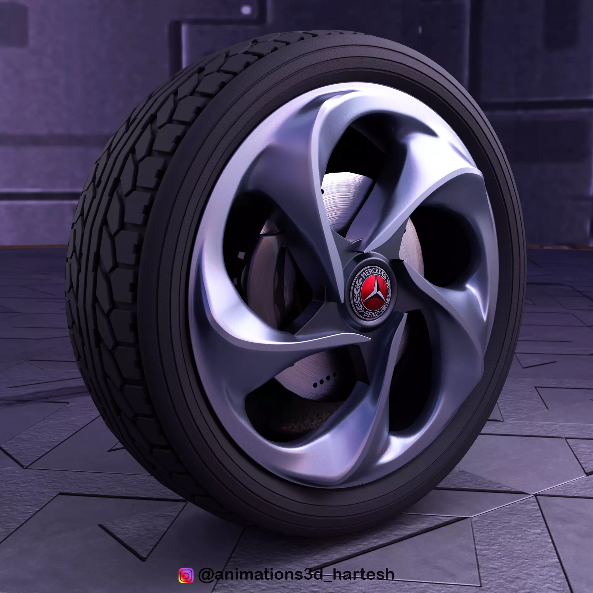 Car Wheel 3D model_0