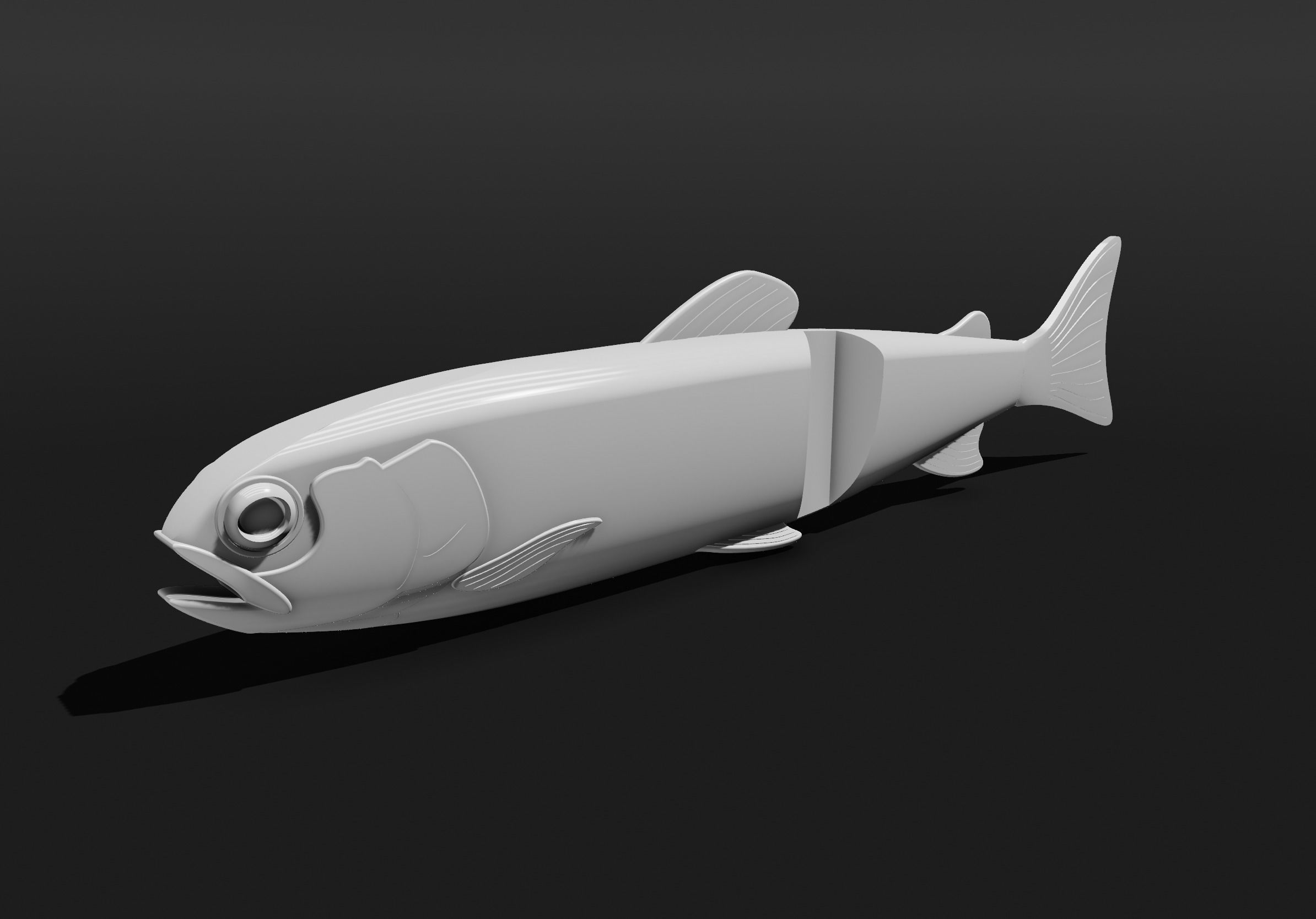 Trout soft bait lure 3d print 3D print model_4