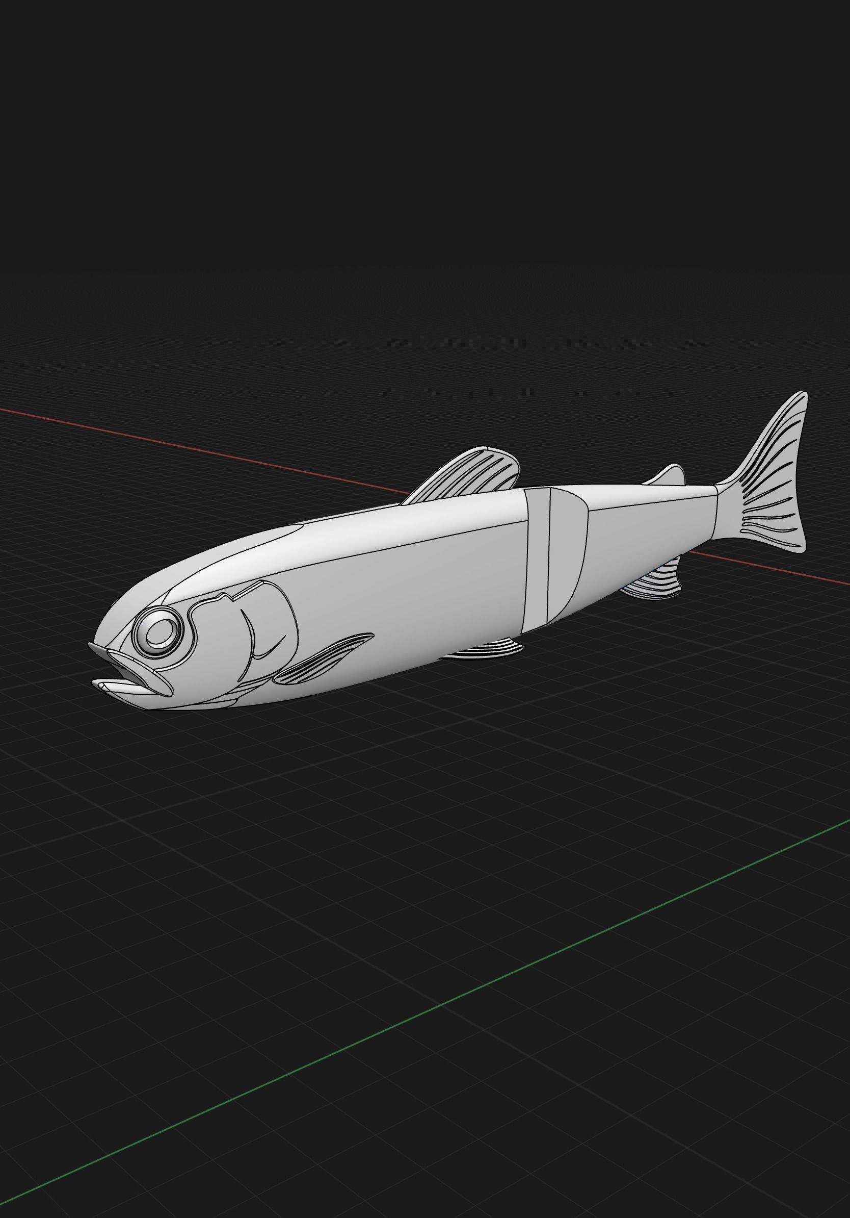 Trout soft bait lure 3d print 3D print model_3