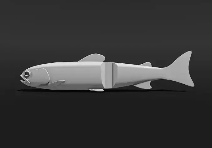 Trout soft bait lure 3d print 3D print model
