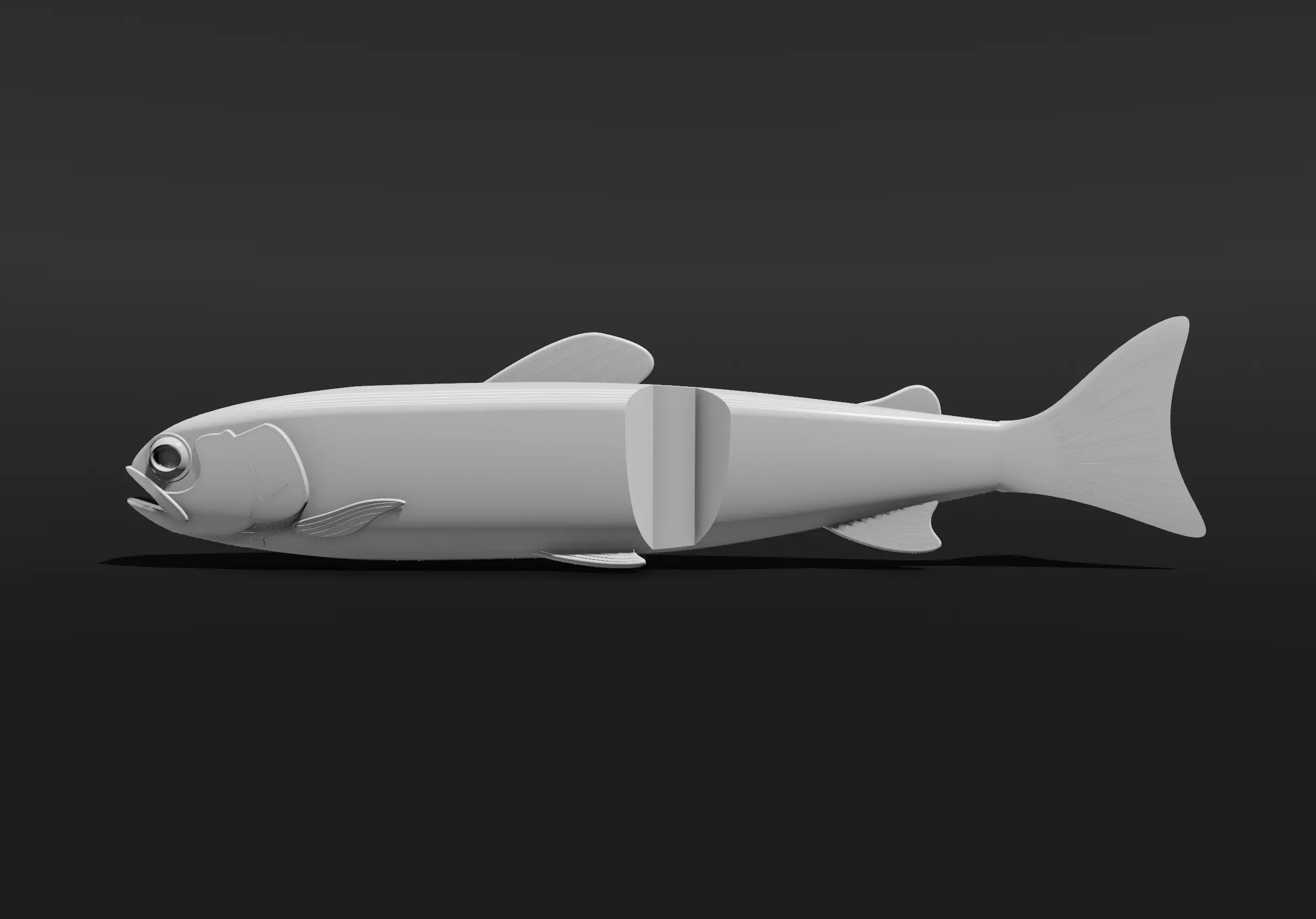 Trout soft bait lure 3d print 3D print model_0