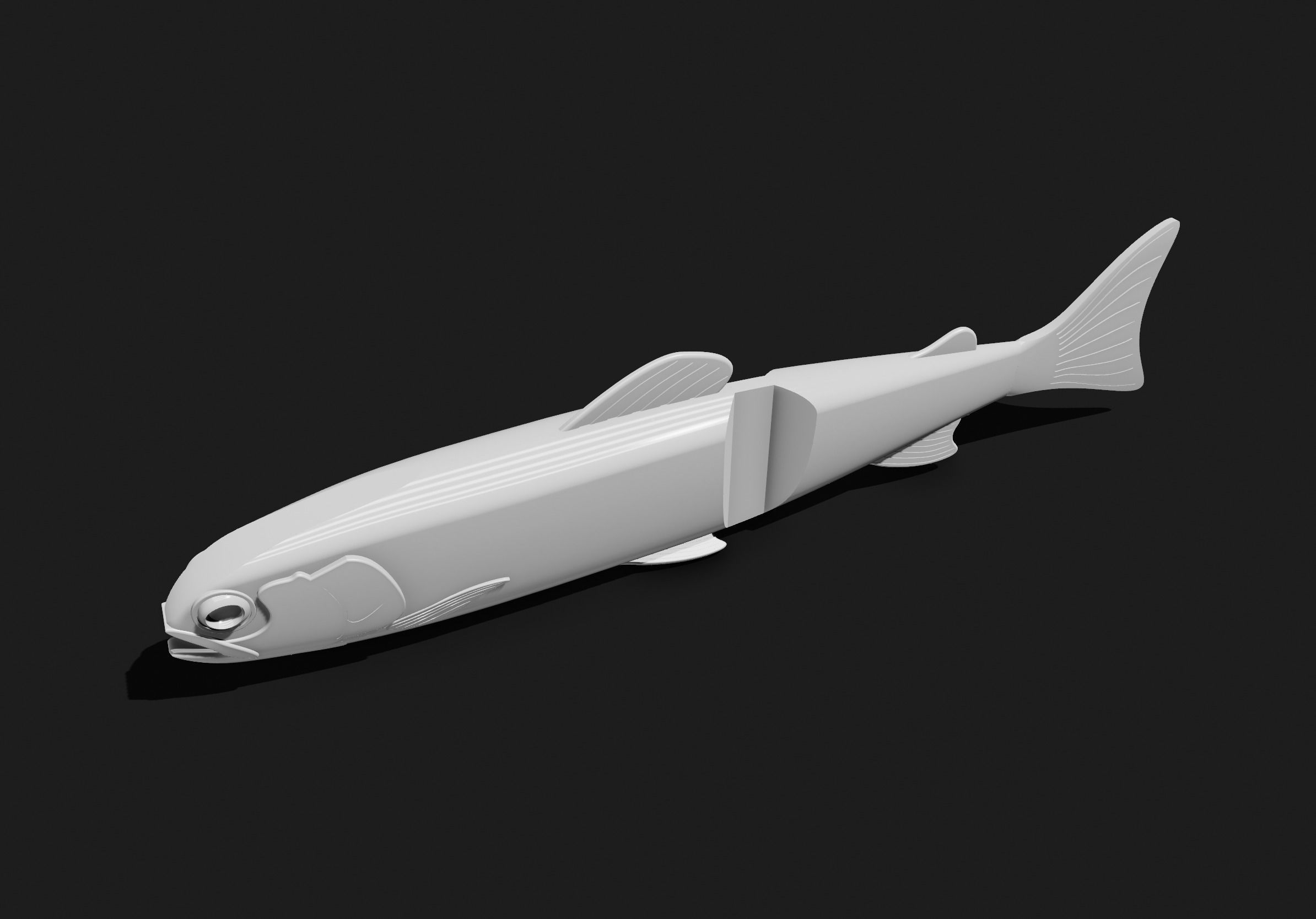 Trout soft bait lure 3d print 3D print model_5