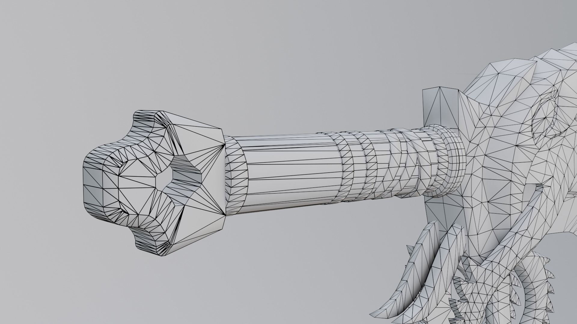 Chaos blades Low-poly 3D model_40