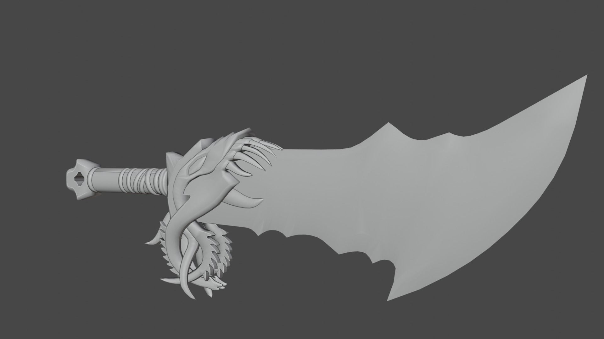 Chaos blades Low-poly 3D model_27