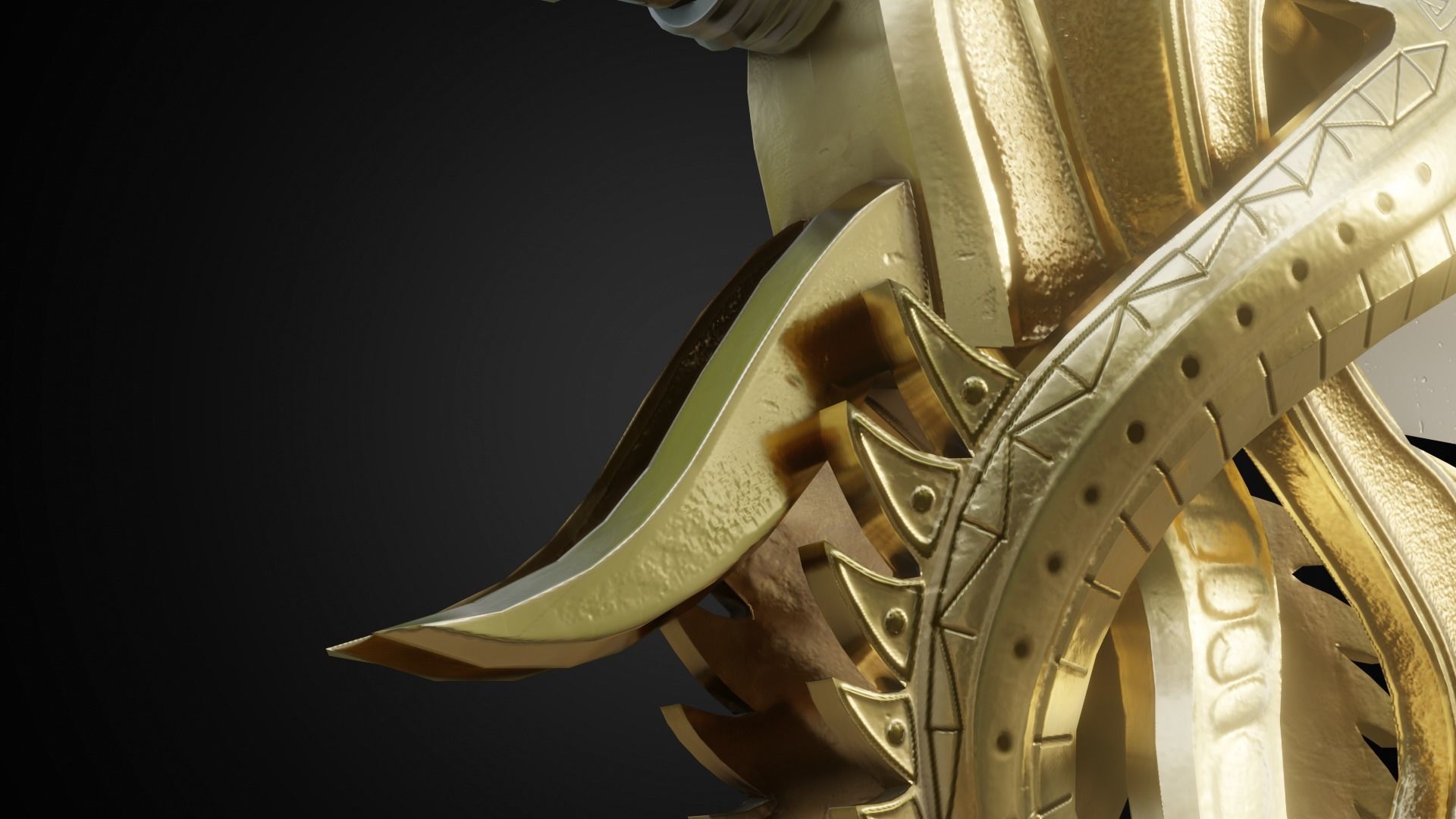 Chaos blades Low-poly 3D model_16