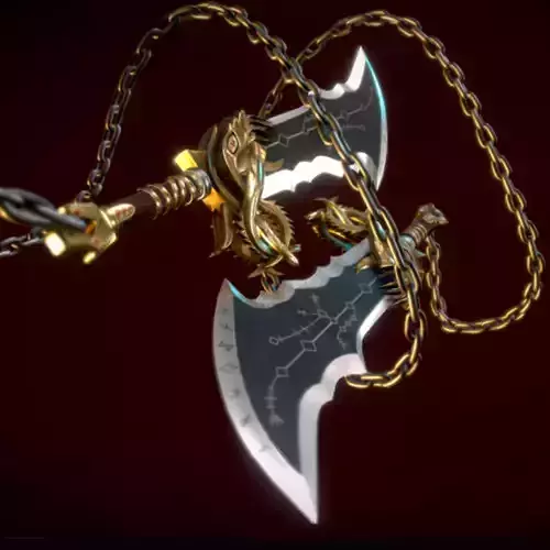 Chaos blades Low-poly 3D model