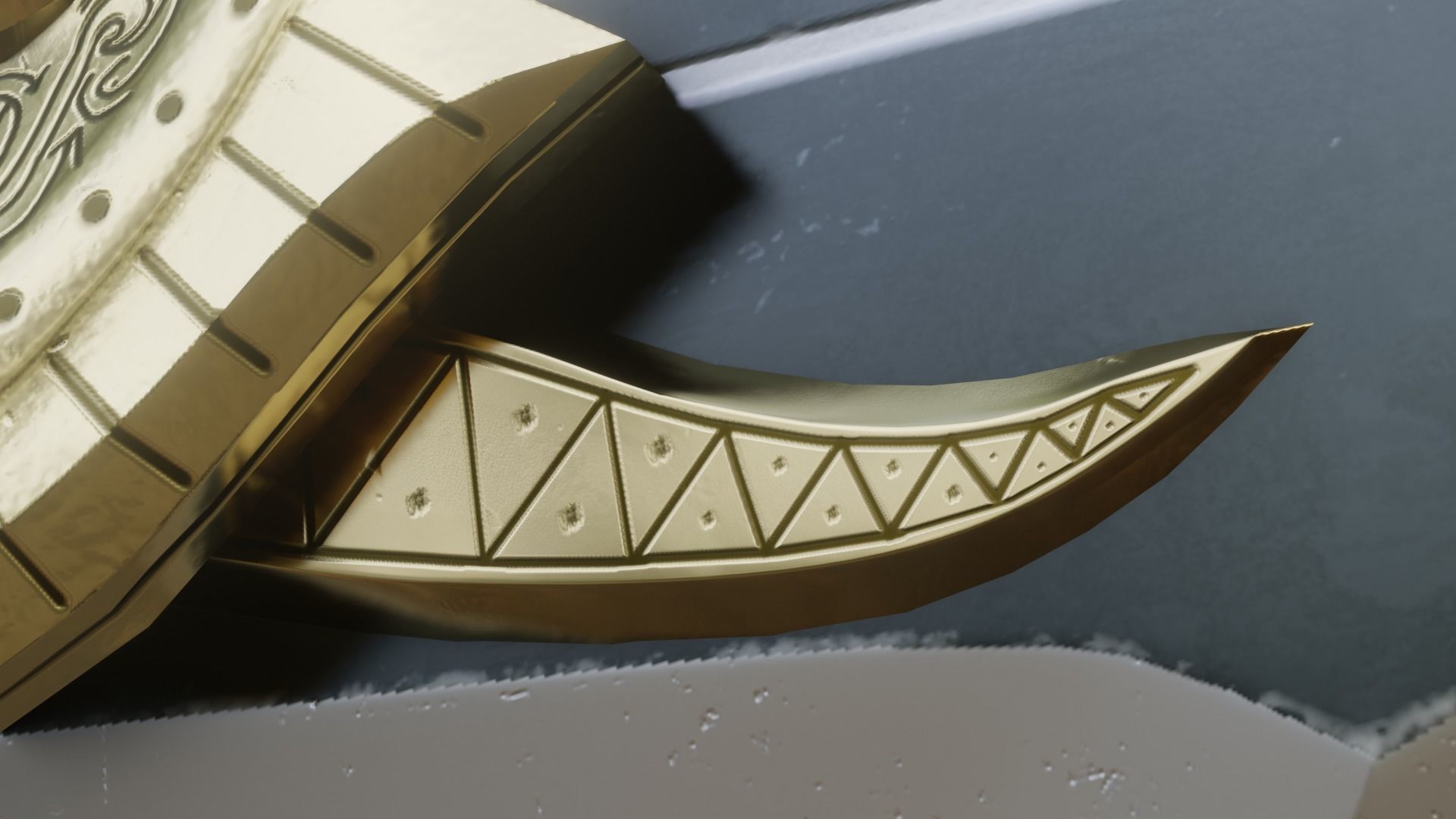 Chaos blades Low-poly 3D model_9