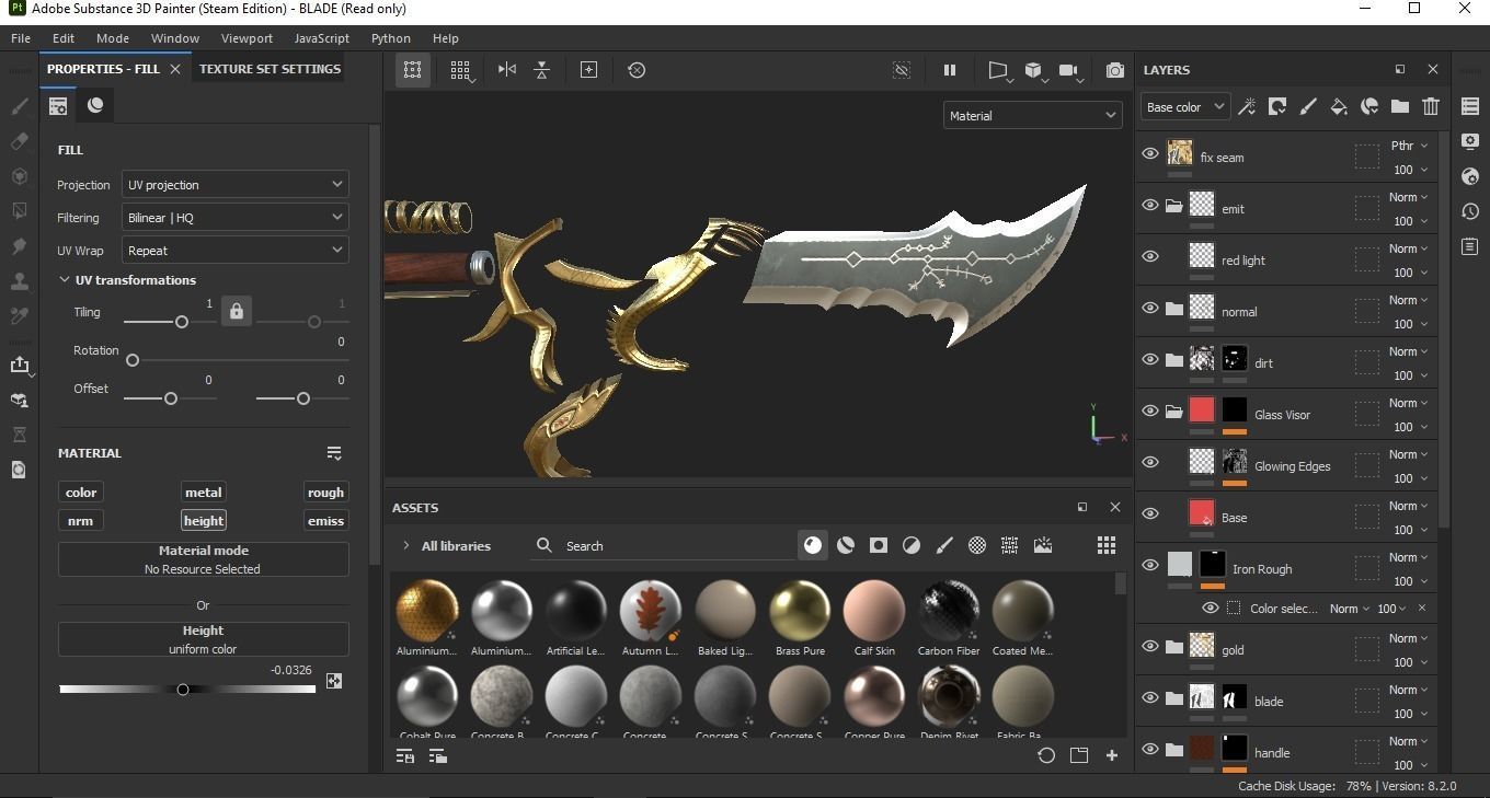 Chaos blades Low-poly 3D model_48