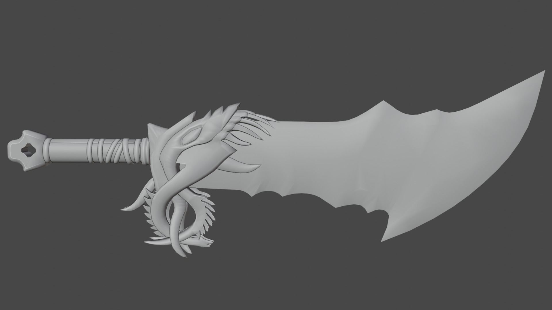 Chaos blades Low-poly 3D model_28