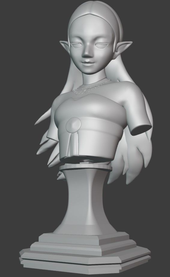 Zelda BOTW Printable Bust 3D print model_3