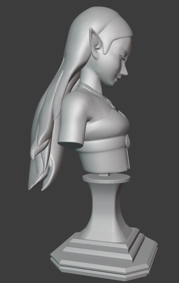 Zelda BOTW Printable Bust 3D print model_4