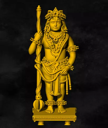 vishnu locket 3D print model_0