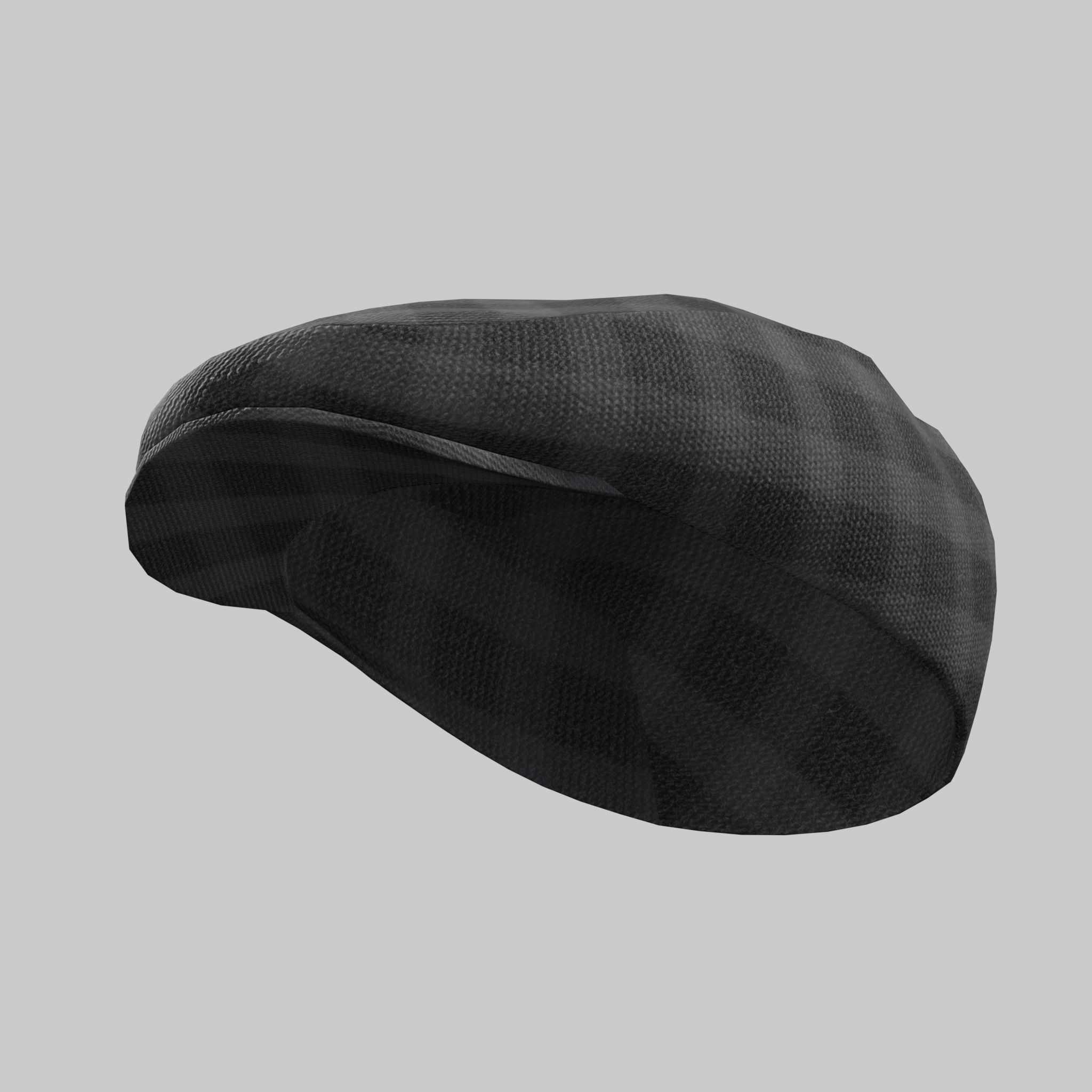 English Beret Flat Cap Classic Male Low-poly 3D model_9