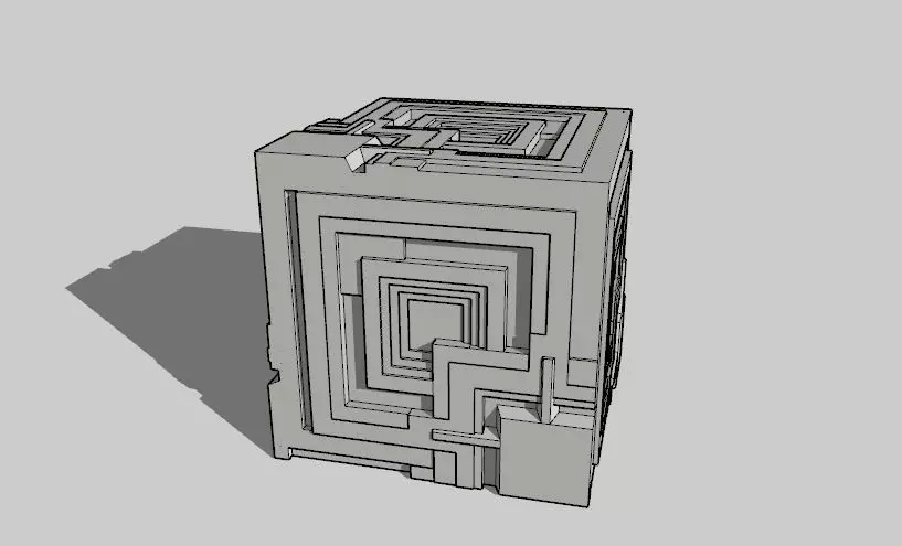 MAYAN AZTEC CUBES PANELS 3D model
