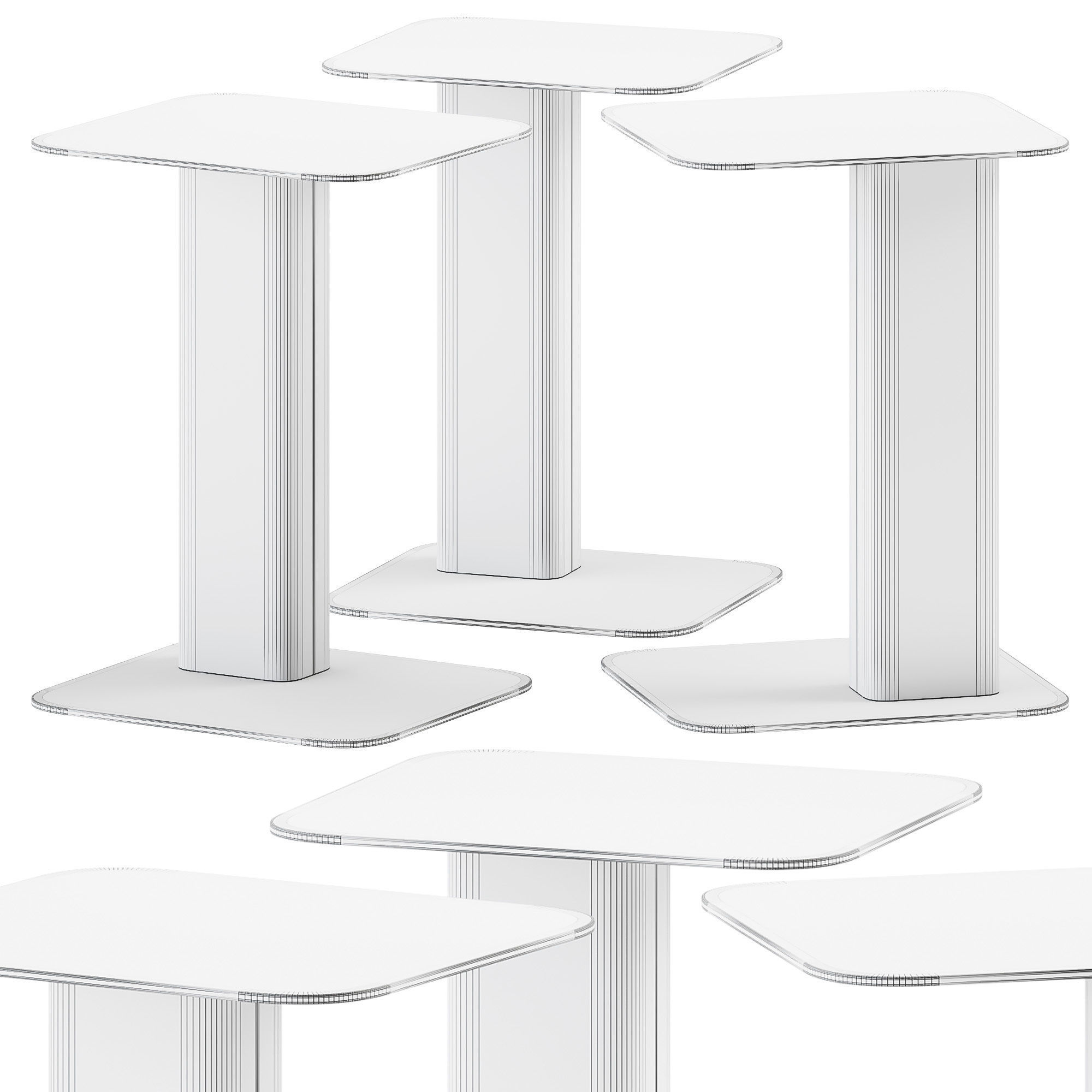 Kumo TW Side Table by IBEBI 3D model_3