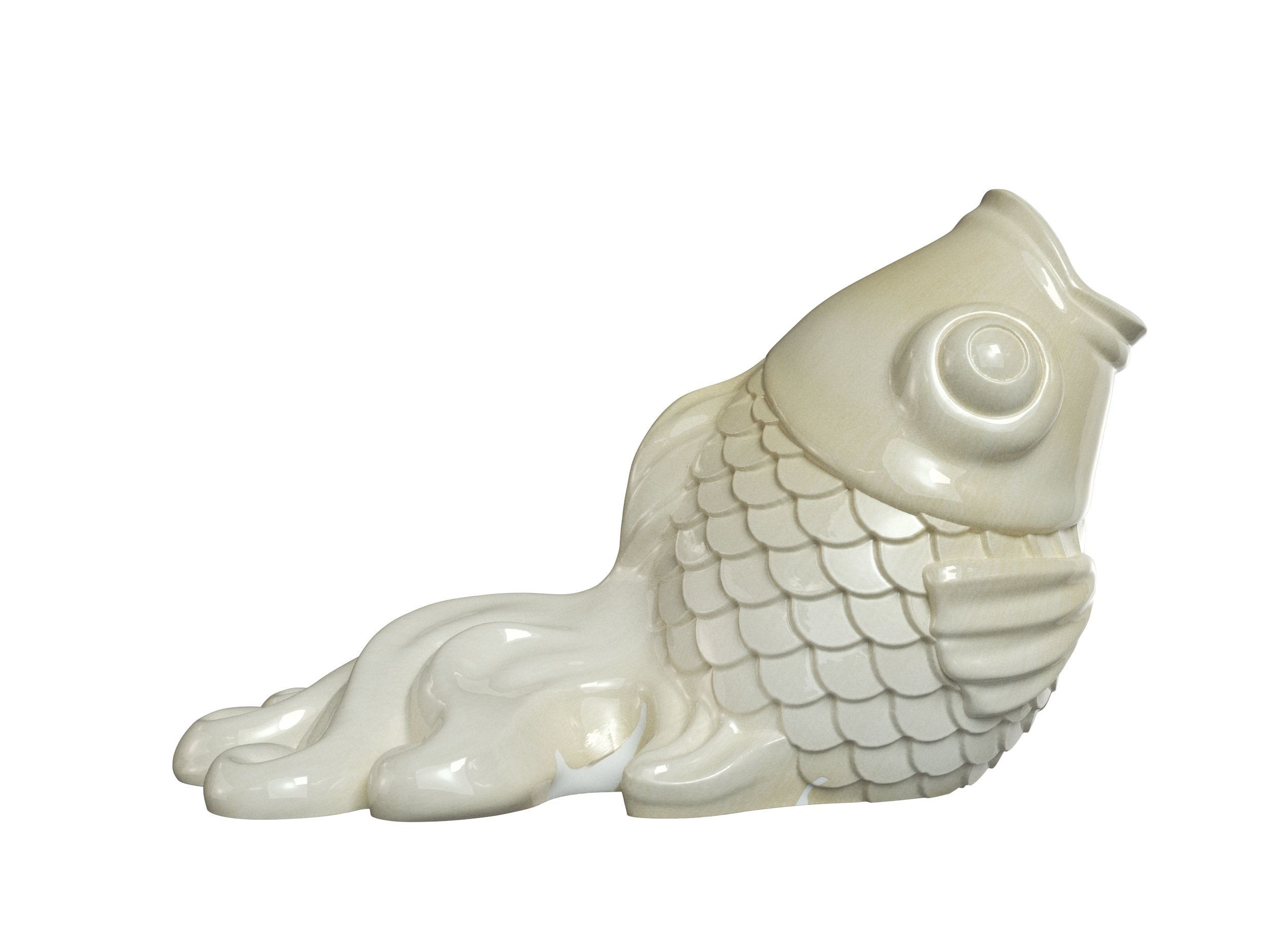 GoldFish 3D print model chinese koi fish figurine 3D print model_2