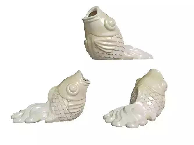 GoldFish 3D print model chinese koi fish figurine